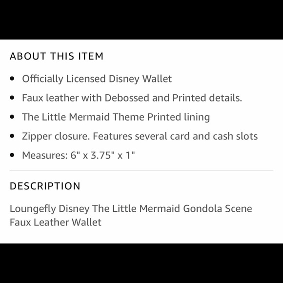 Little Mermaid Loungefly Gondola Scene Wal… - Picture 3 of 7
